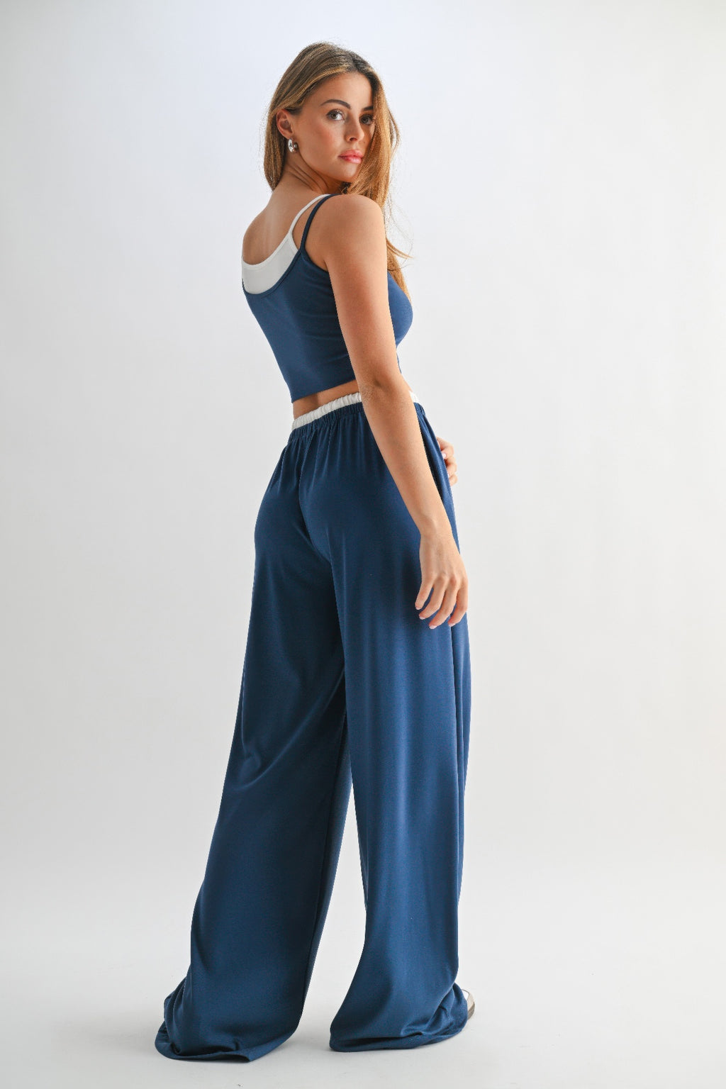 Lounge Pants Crop Top Set -