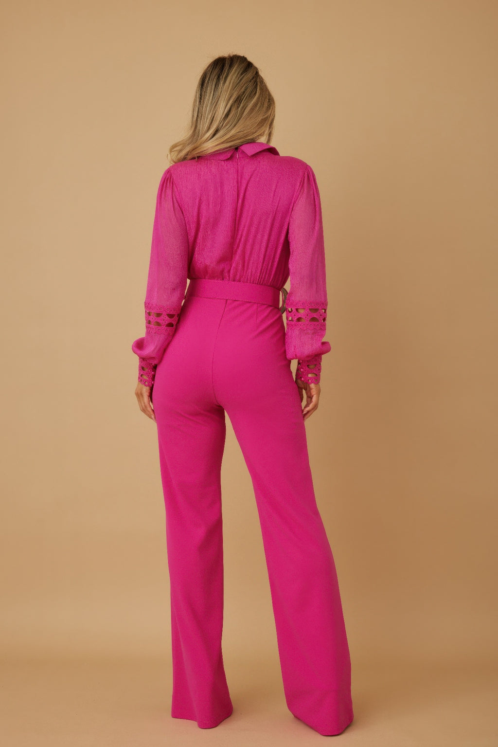 Crochet Detail Woven Jumpsuit -