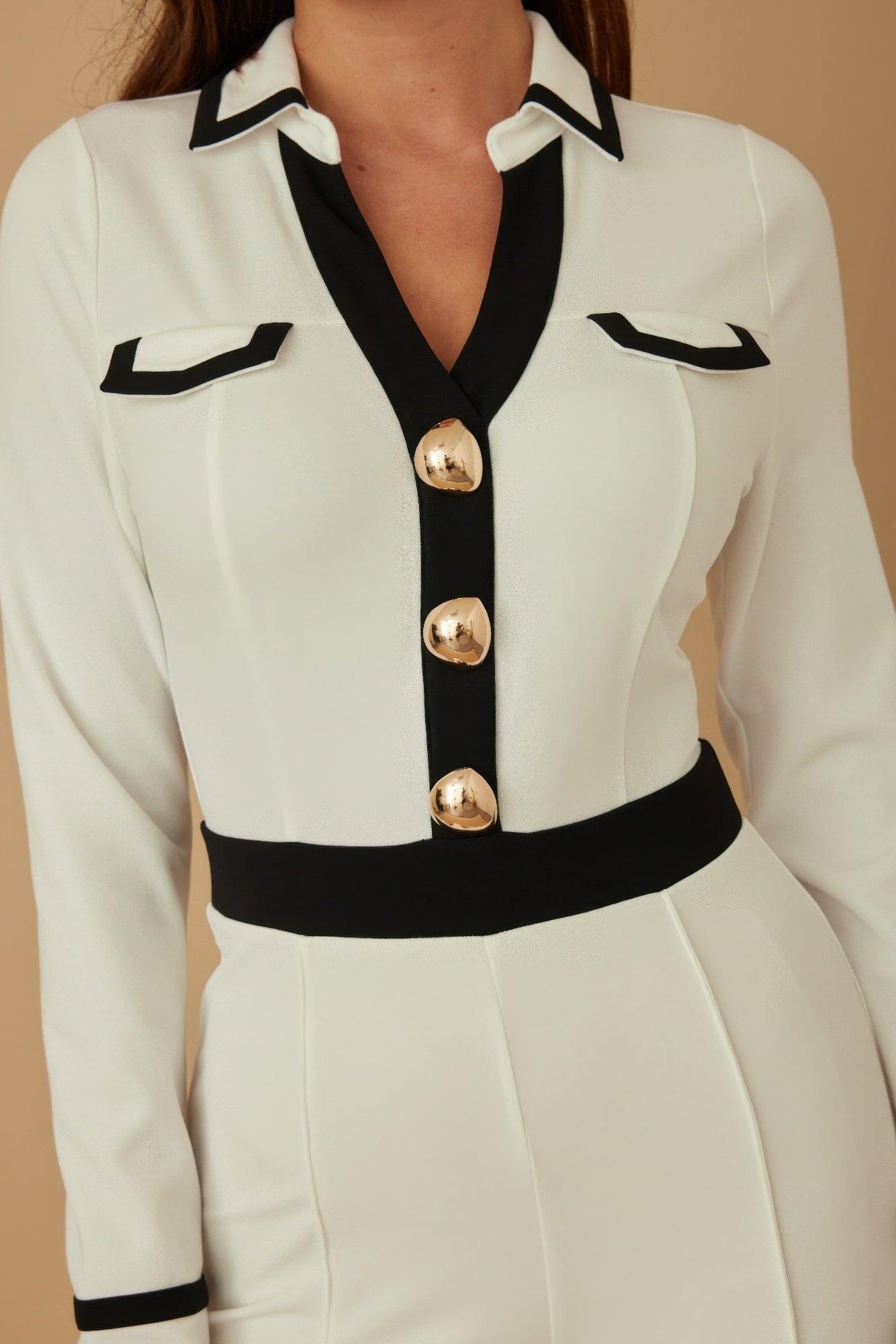 Button Trio Tailored Jumpsuit -