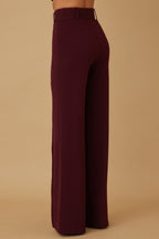 High Waist Belted Flared Pants -