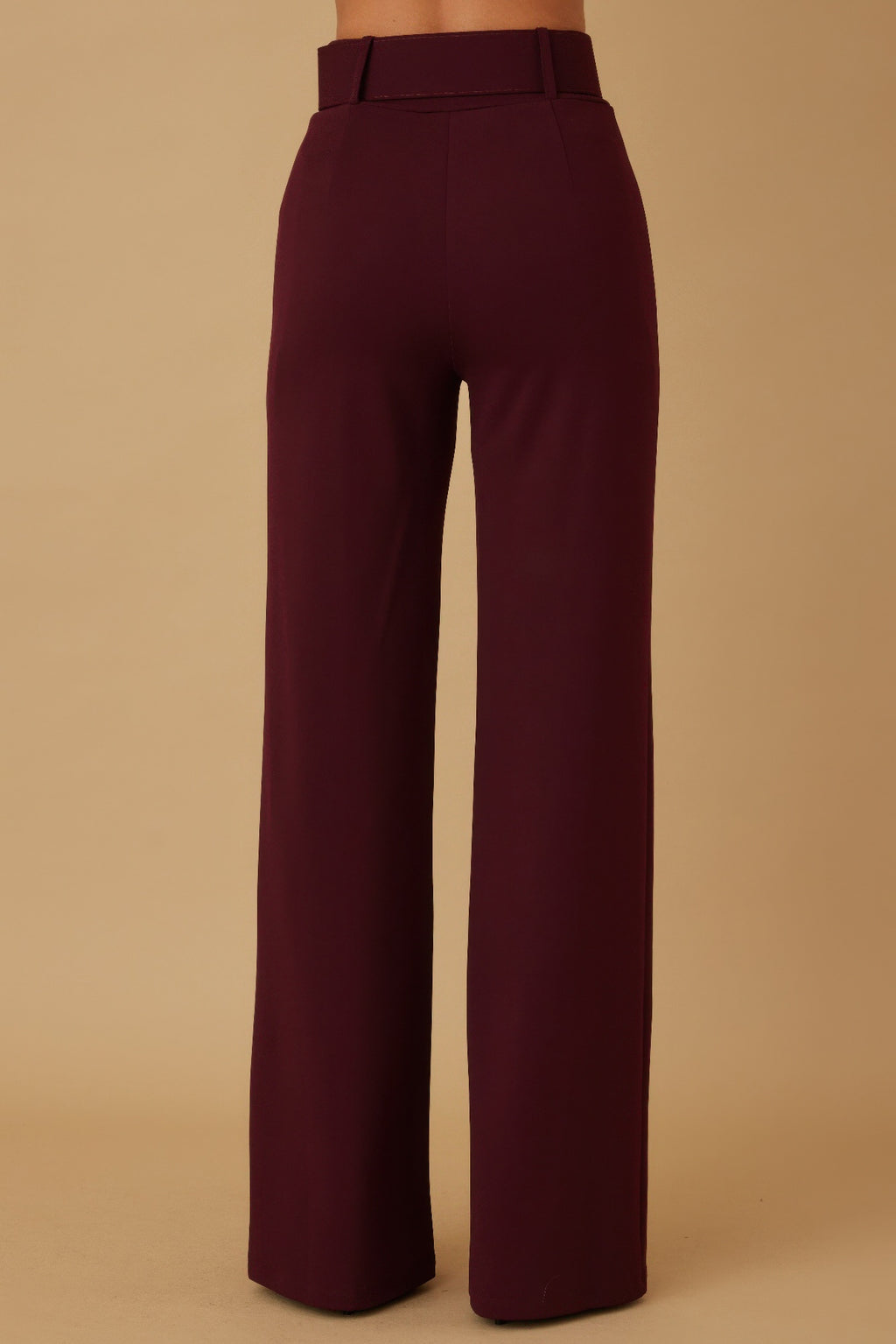 High Waist Belted Flared Pants -