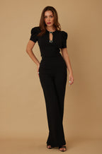 Puff Sleeve Jewel Detail Set -
