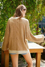 Contrast Trim Knit Cardigan -