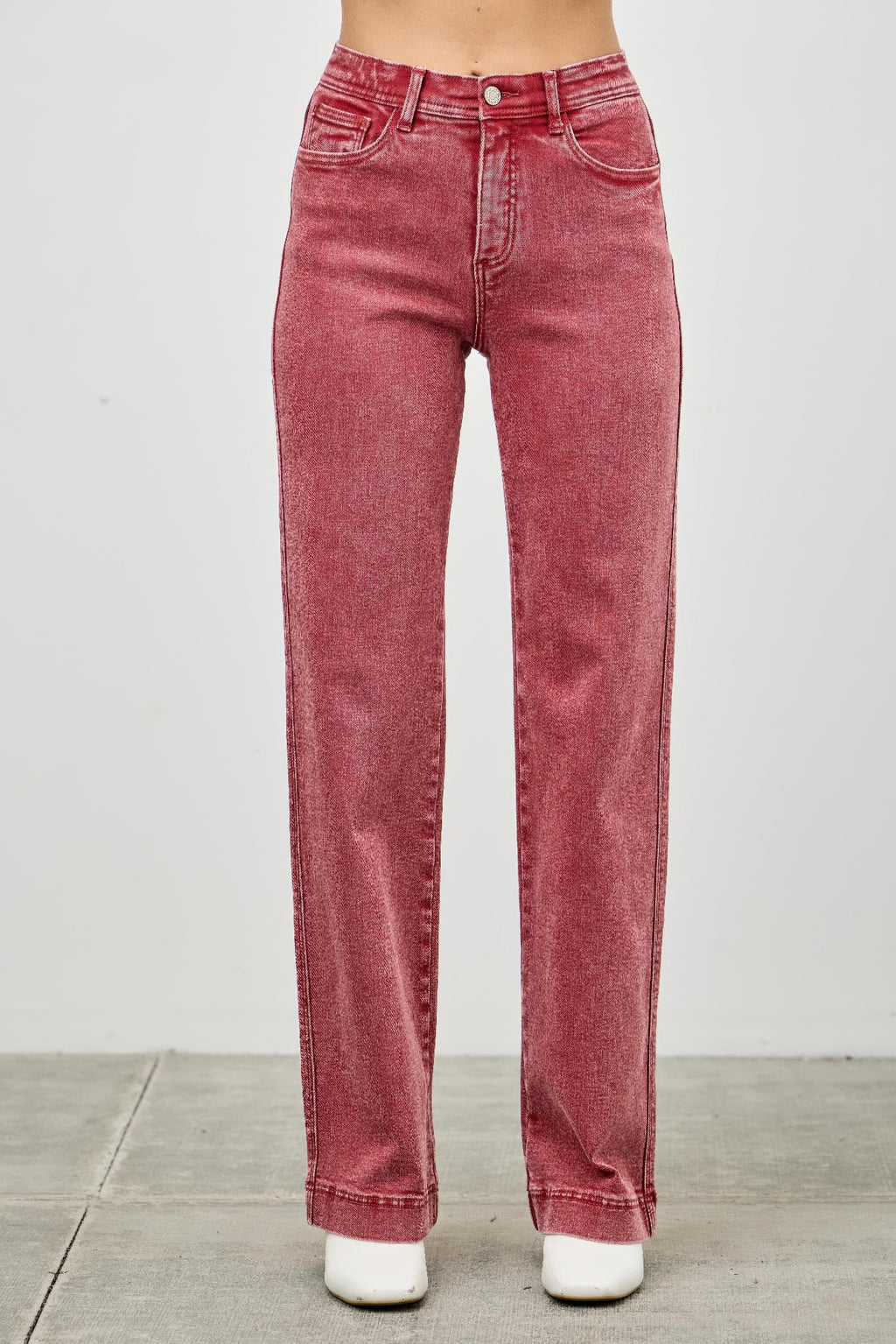 High Rise Vintage Straight Leg Jeans -