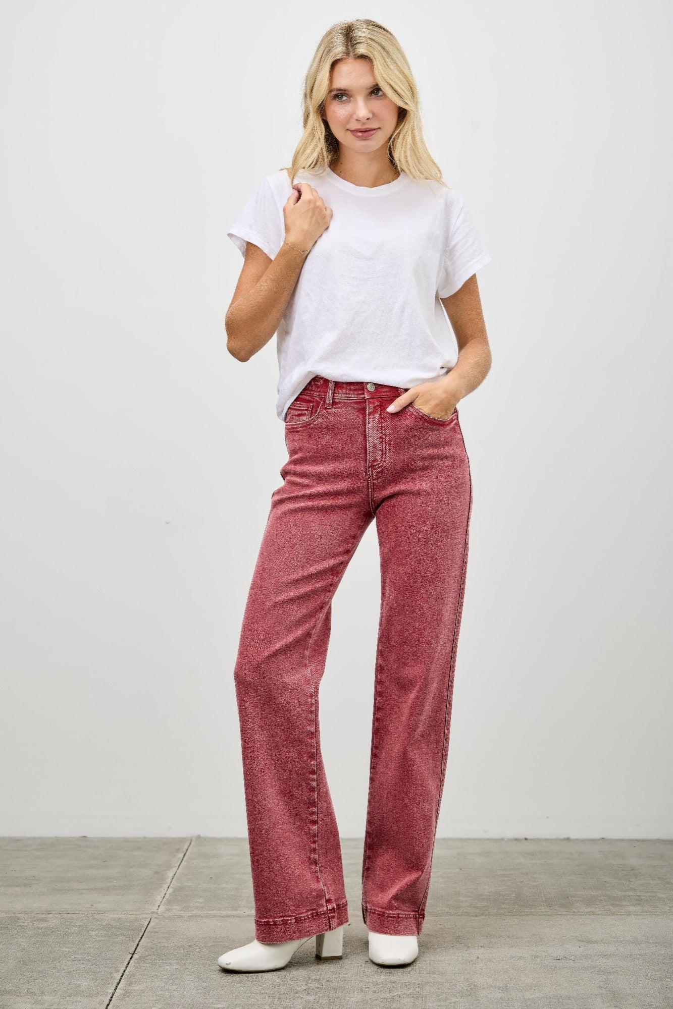 High Rise Vintage Straight Leg Jeans -
