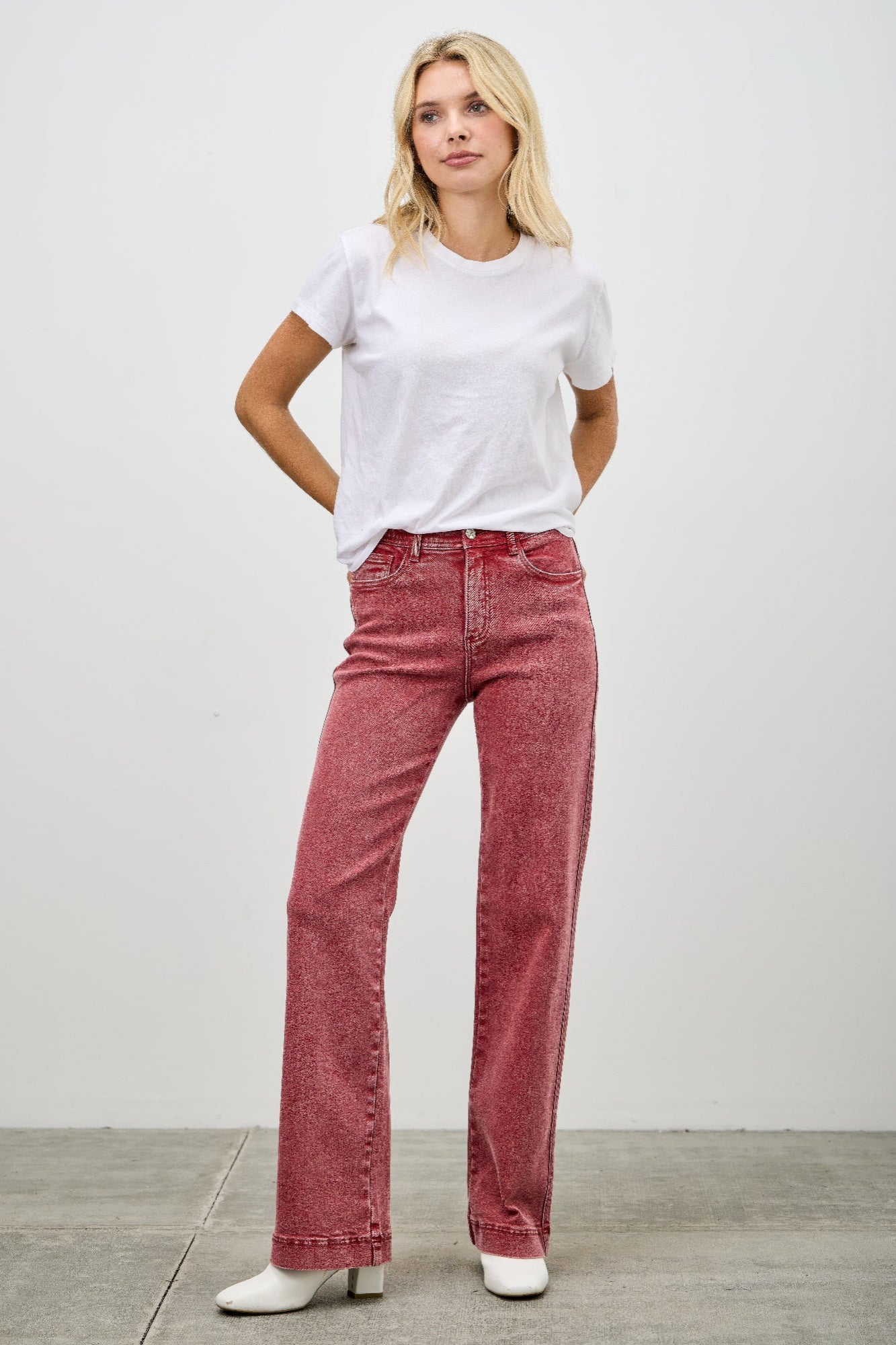 High Rise Vintage Straight Leg Jeans - 15