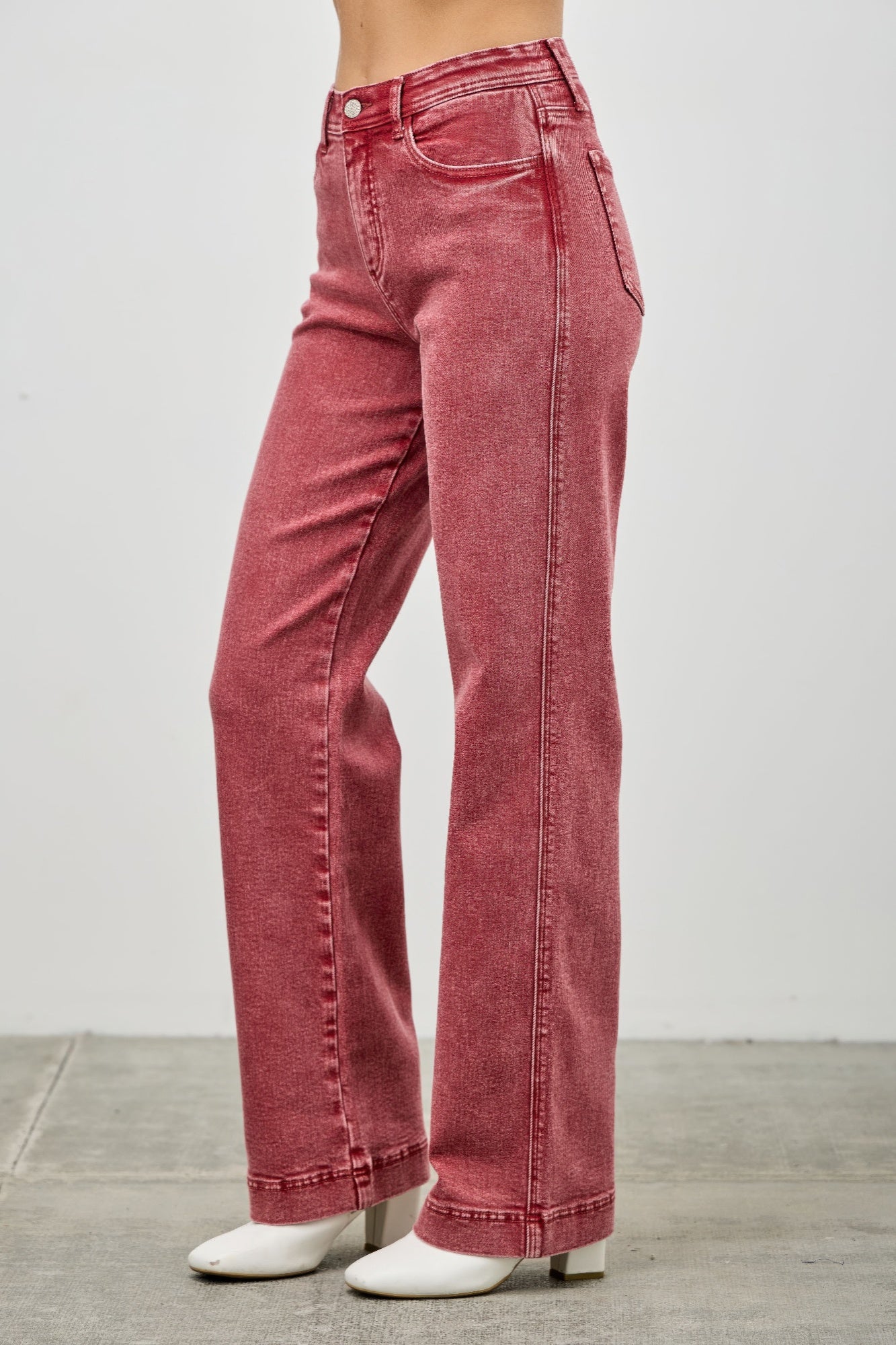 High Rise Vintage Straight Leg Jeans -