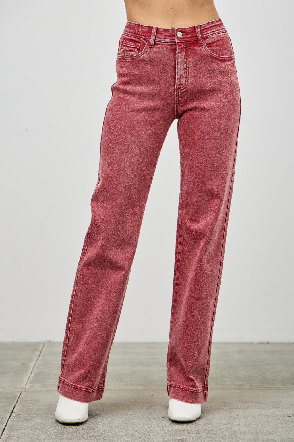 High Rise Vintage Straight Leg Jeans -