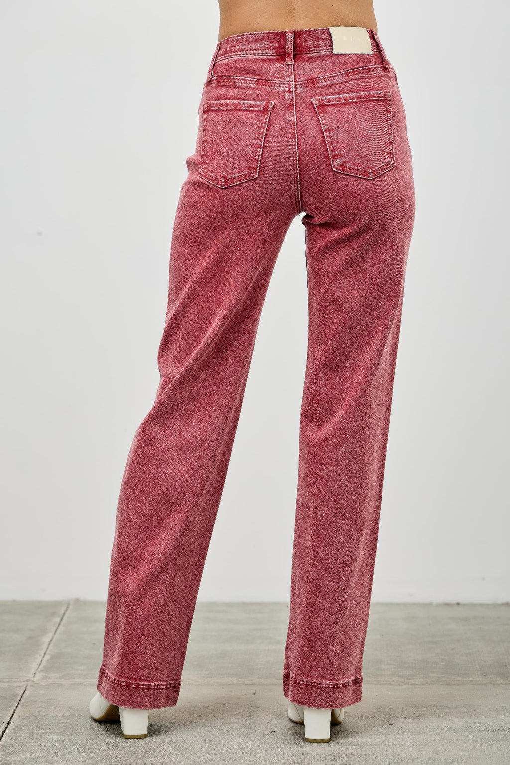 High Rise Vintage Straight Leg Jeans -