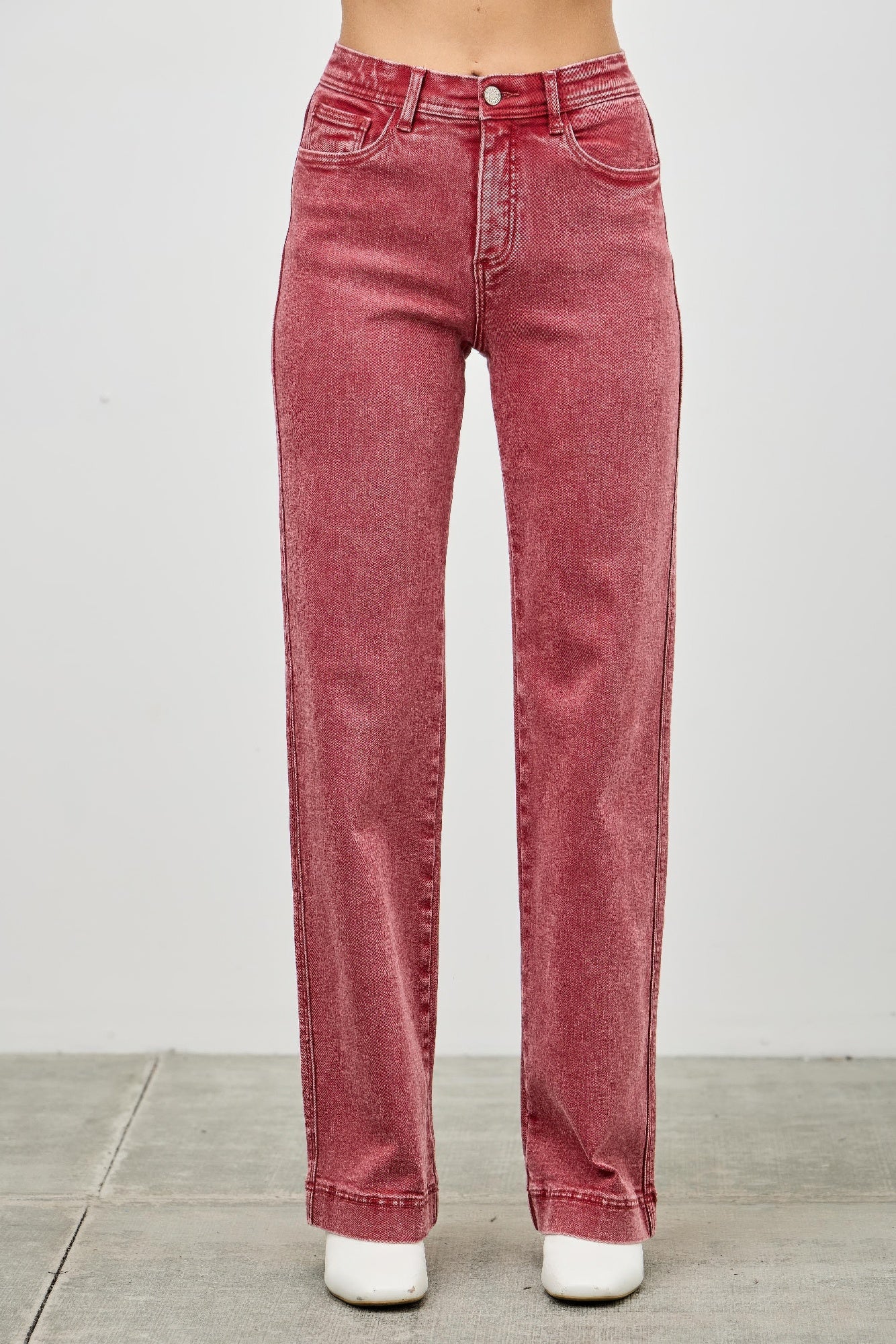 High Rise Vintage Straight Leg Jeans -