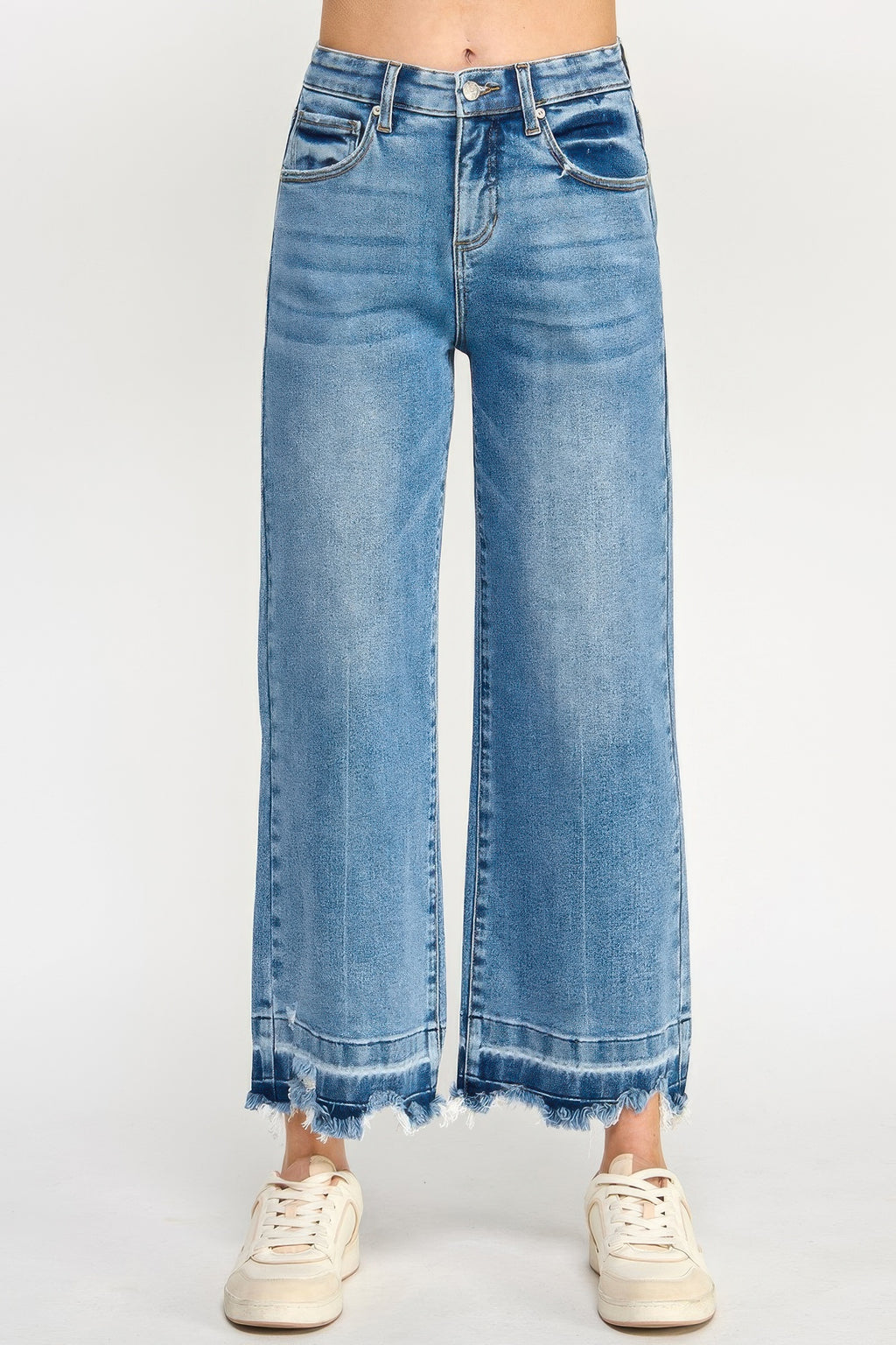 Tummy Control High Rise Crop Jeans -