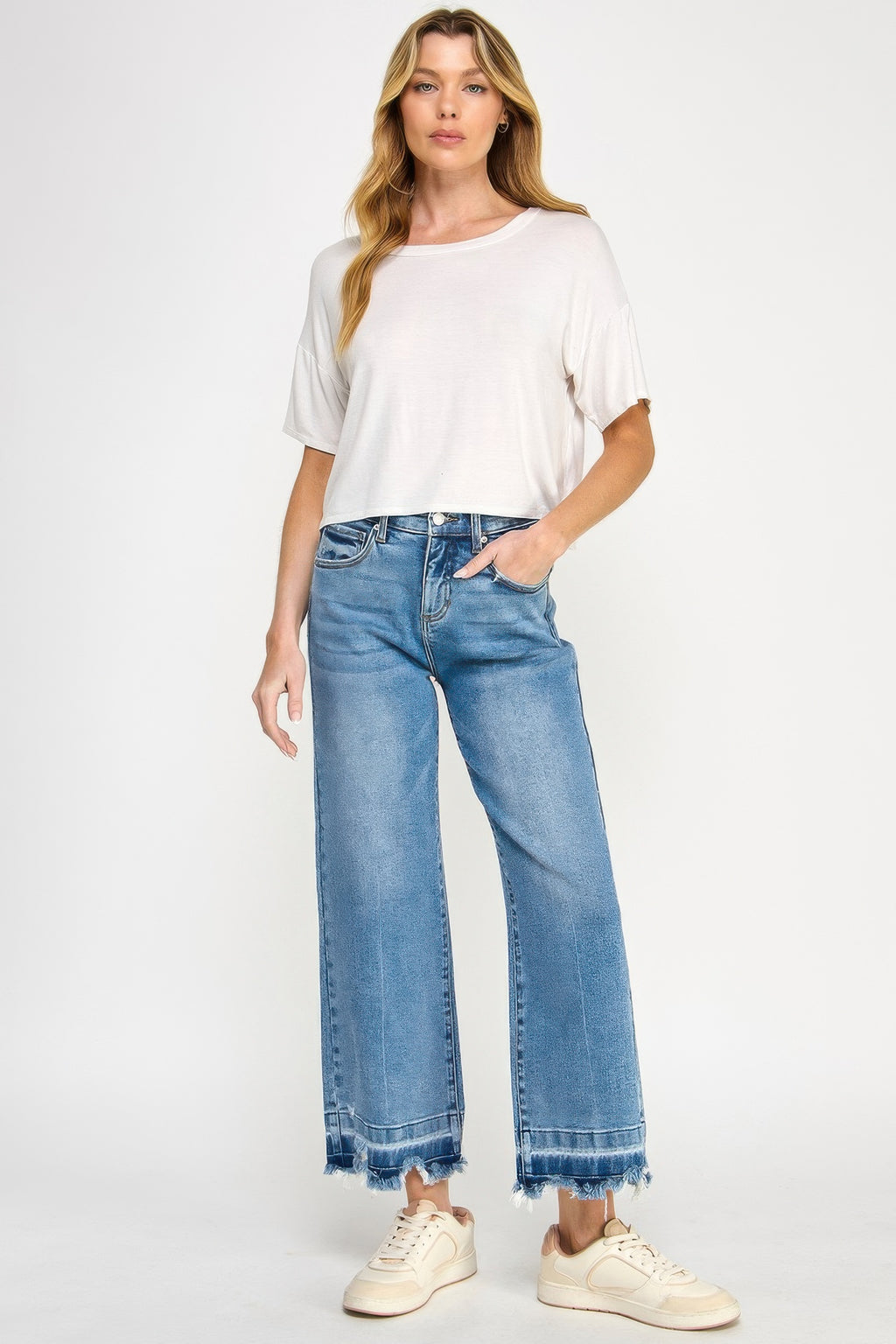 Tummy Control High Rise Crop Jeans - 15