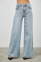 High Rise Classic Wide-Leg Jeans -