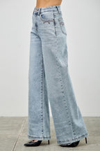 High Rise Classic Wide-Leg Jeans -