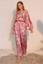 Wide-Leg Pocket Dreaming Lily Pants - Pink