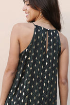 Sleeveless Ruffle Hem Sacred Tree Dress -