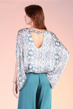 Lurex Chiffon Bohemian Caftan Blouse -