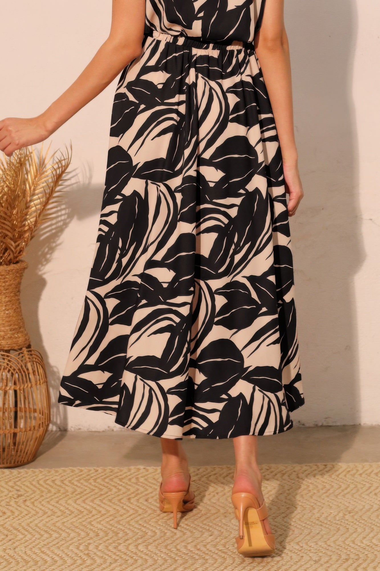 Leaf Midi Swing Lucca Skirt -