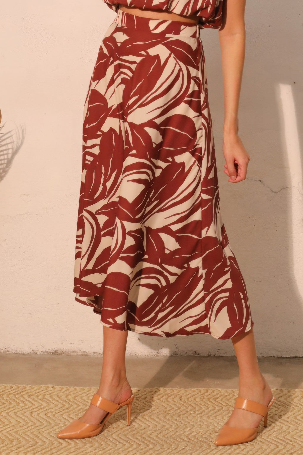 Leaf Midi Swing Lucca Skirt -