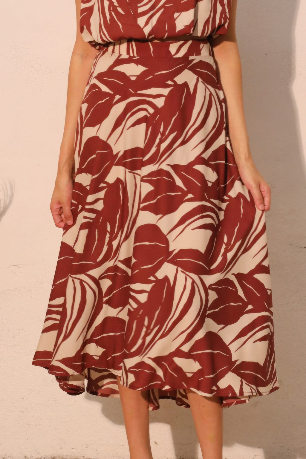 Leaf Midi Swing Lucca Skirt -