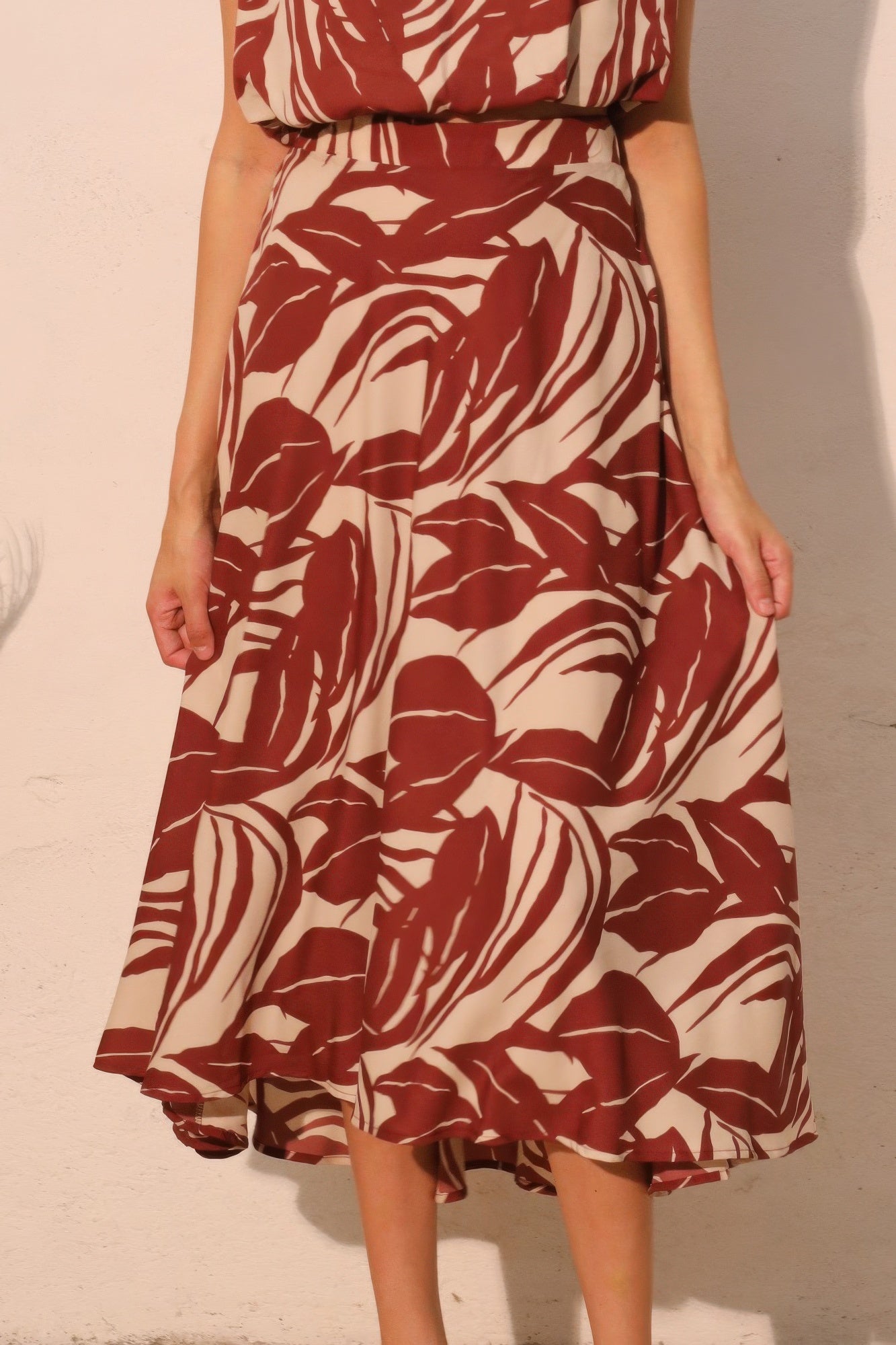 Leaf Midi Swing Lucca Skirt -