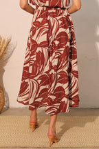 Leaf Midi Swing Lucca Skirt -