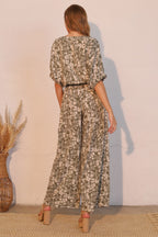 Wide-Leg Pocket Olive Vine Pants -