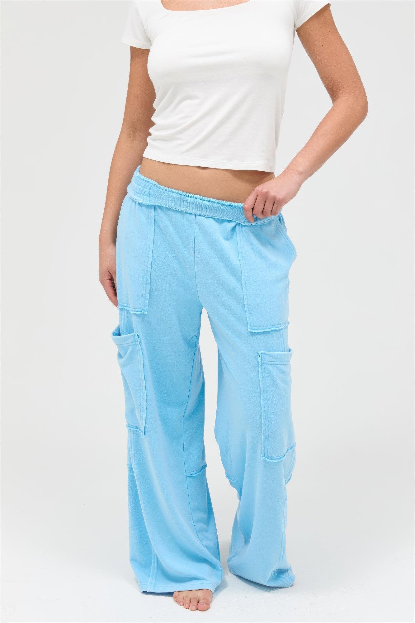 Mineral Wash Cargo Wide-Leg Pants Secondary image