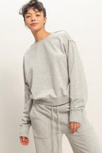 Burnout Raw Edge Sweatshirt -