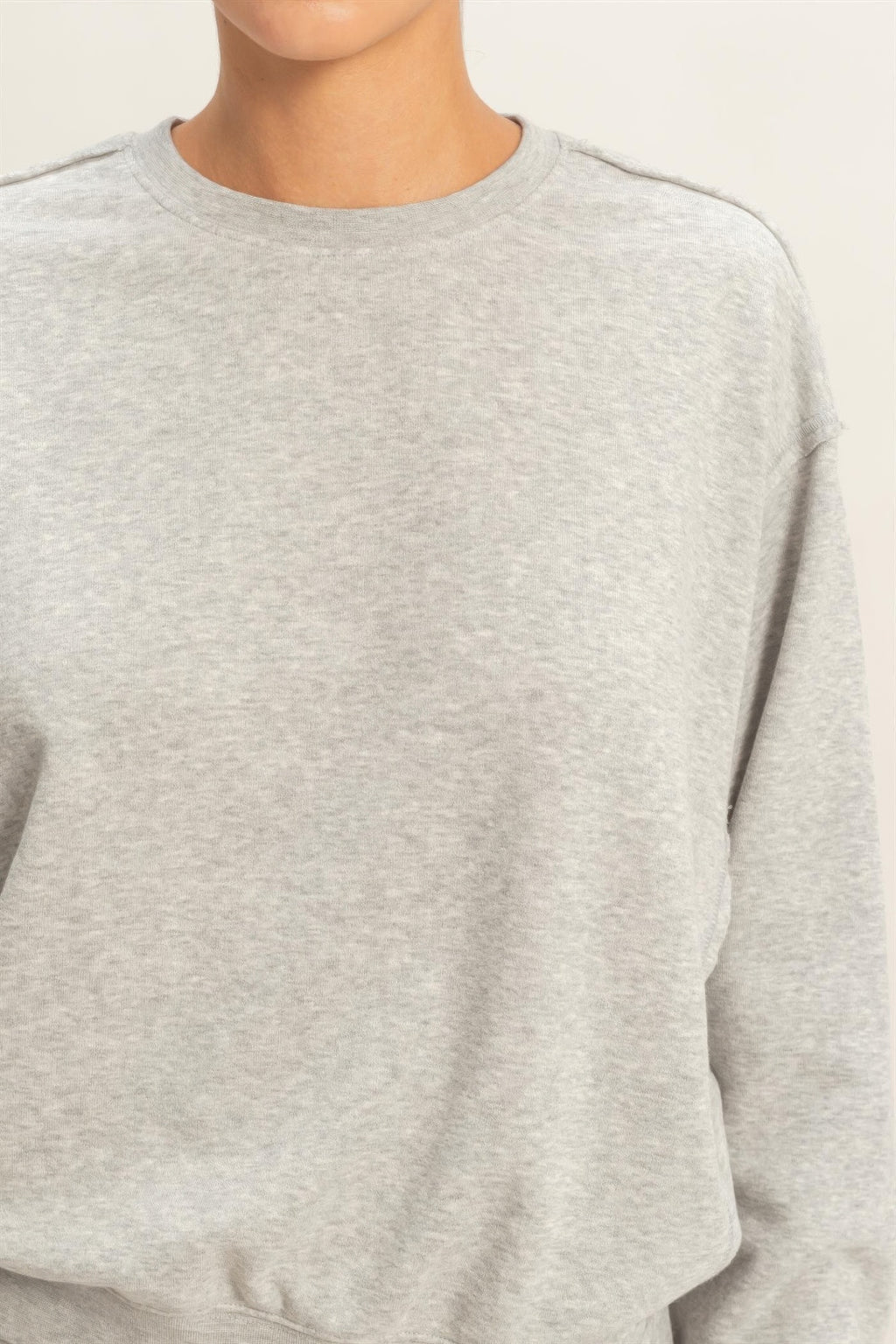 Burnout Raw Edge Sweatshirt -