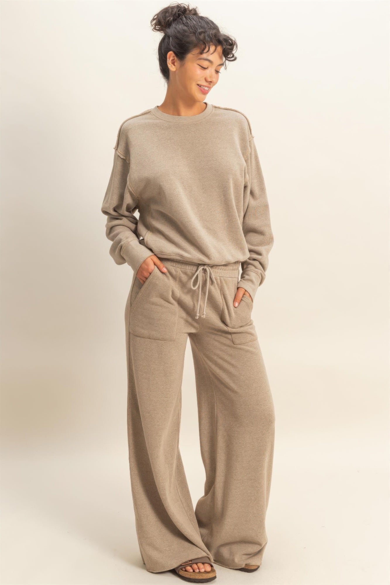 Burnout Raw Edge Sweatshirt -