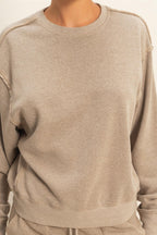 Burnout Raw Edge Sweatshirt -