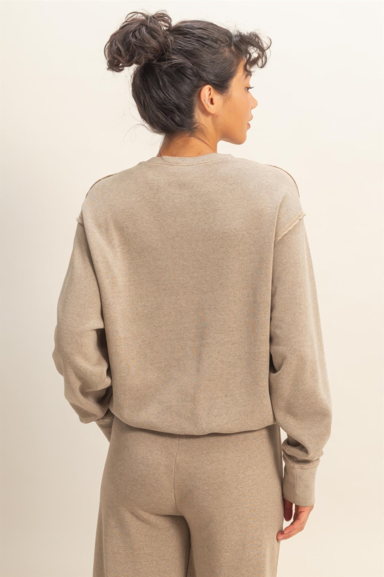 Burnout Raw Edge Sweatshirt -