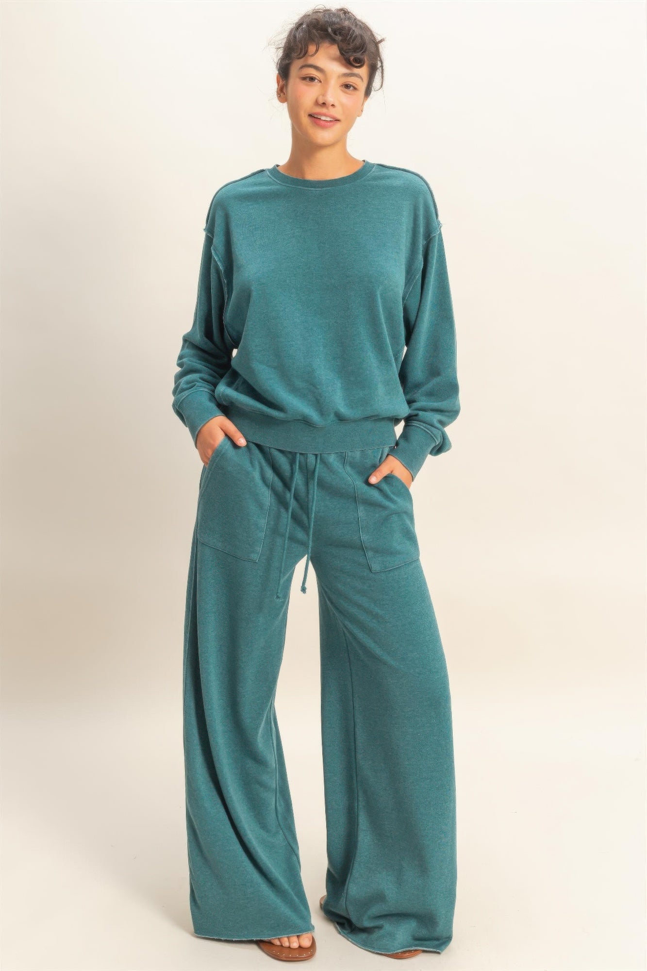 Burnout Raw Edge Sweatshirt -