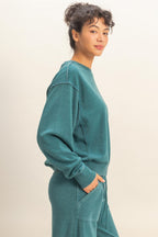 Burnout Raw Edge Sweatshirt -