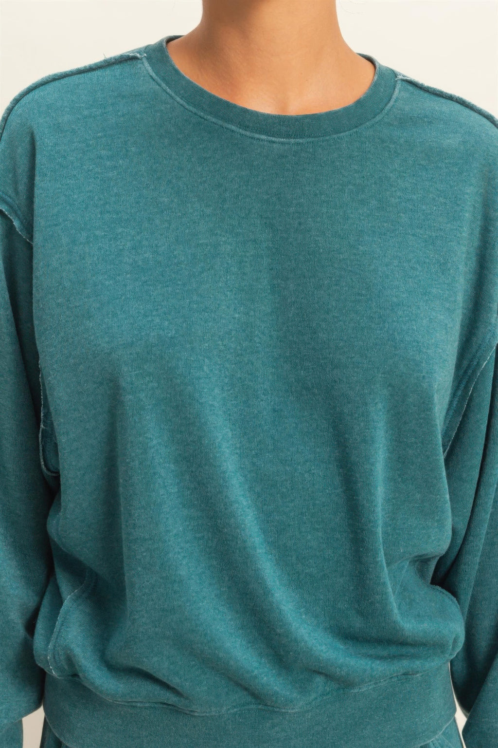 Burnout Raw Edge Sweatshirt -