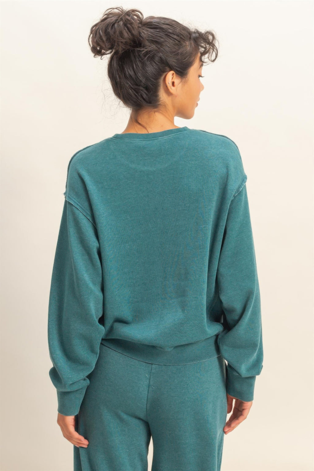 Burnout Raw Edge Sweatshirt -
