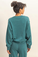 Burnout Raw Edge Sweatshirt -