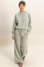 Burnout Raw Edge Sweatshirt -