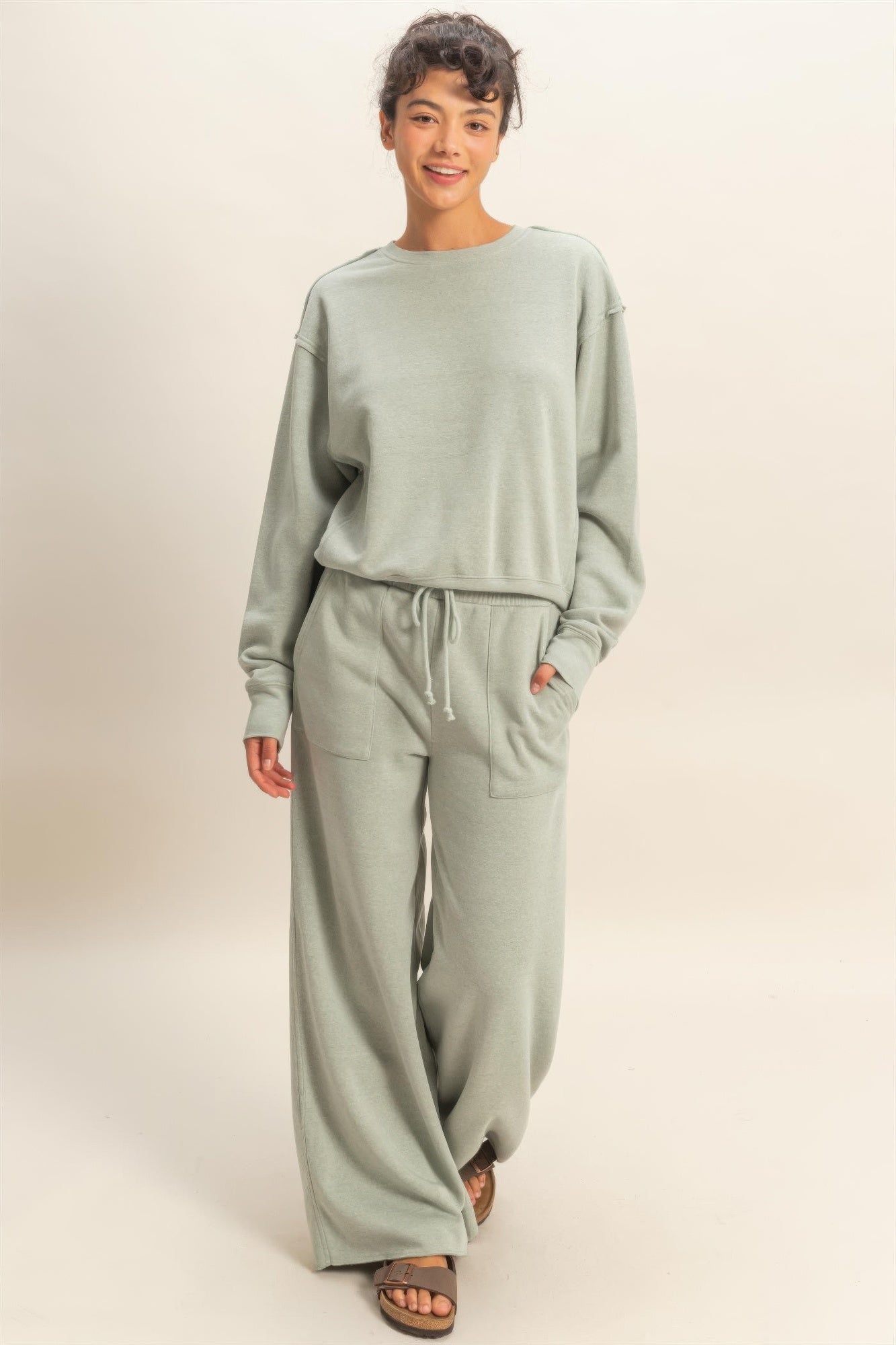 Burnout Raw Edge Sweatshirt -