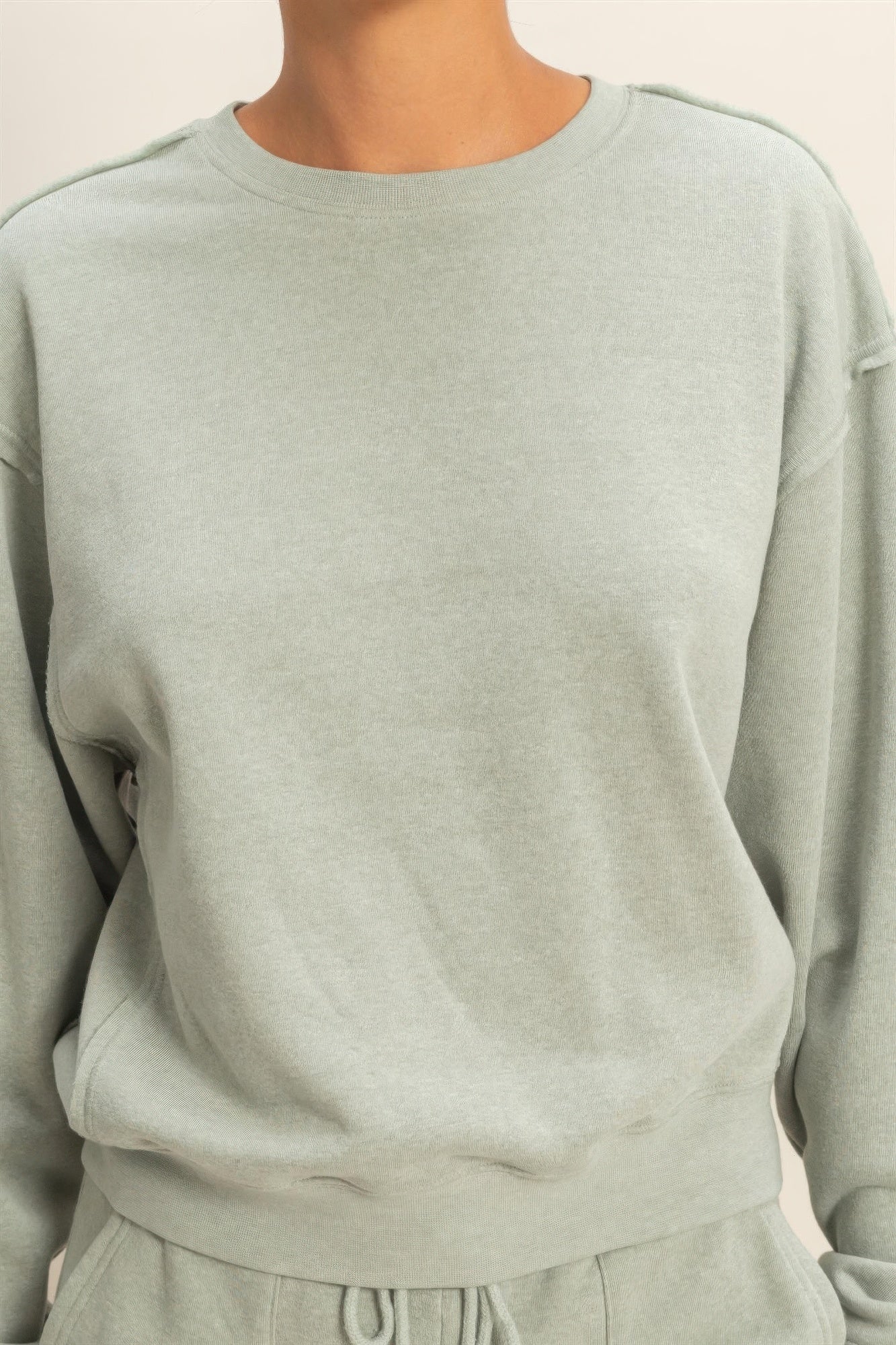 Burnout Raw Edge Sweatshirt -