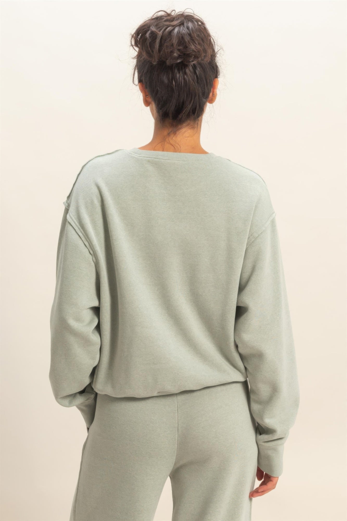 Burnout Raw Edge Sweatshirt -