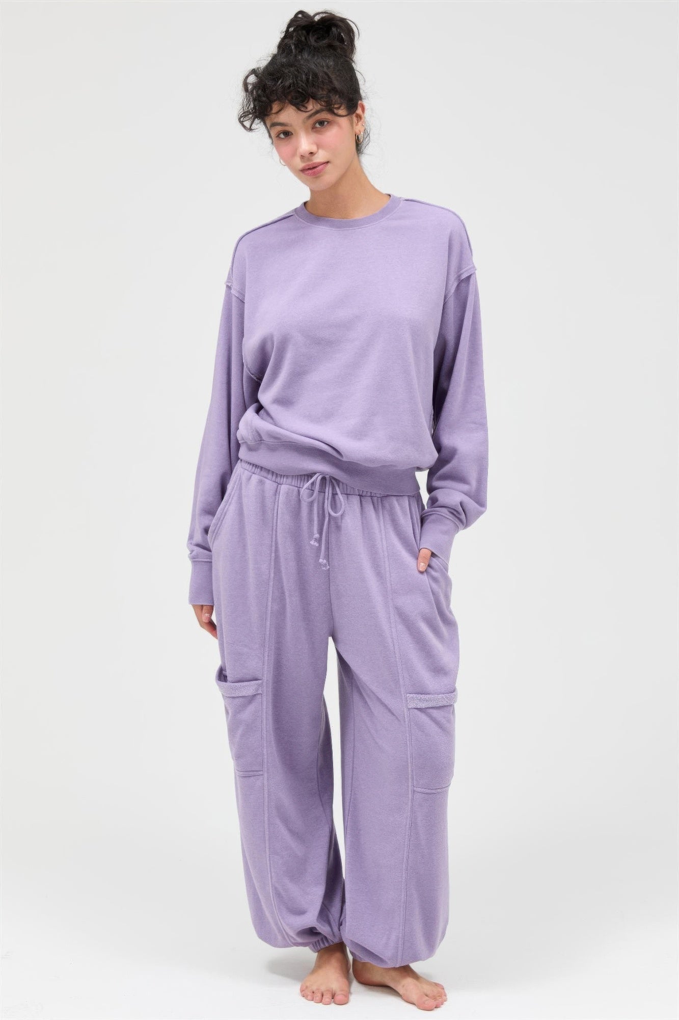 Burnout Raw Edge Sweatshirt Secondary image