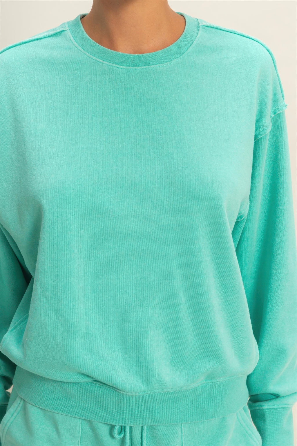 Burnout Raw Edge Sweatshirt -