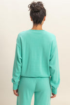 Burnout Raw Edge Sweatshirt -