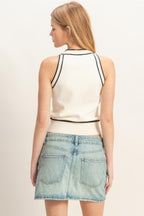 Contrast Trim Knit Tank -