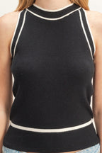 Contrast Trim Knit Tank -