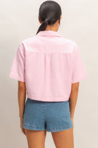 Collared Utility Pocket Blouse -
