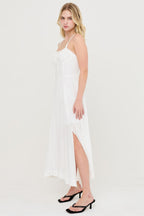 Boned Tie Back Maxi Dress -