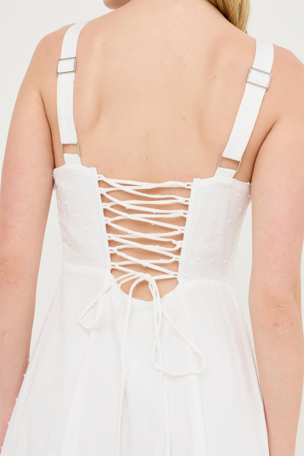 Boned Tie Back Maxi Dress -